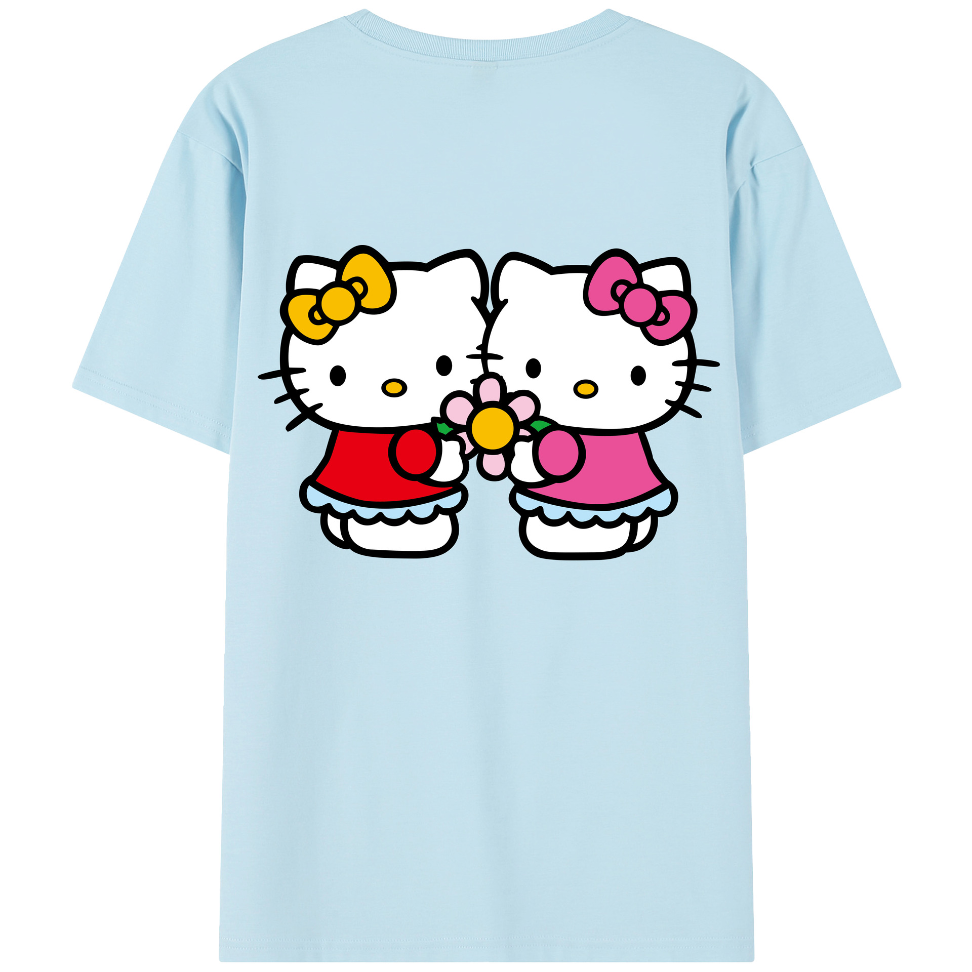 （画像用） Hello Kitty ハローキティ 綿100％半袖Tシャツ（背面プリント）
